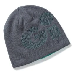 Gill Reversible Knit Beanie - Grey/Turquoise