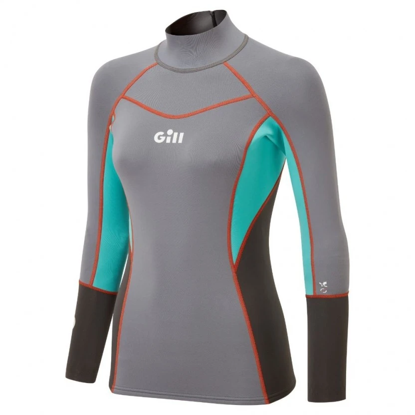 Gill Womens Zenlite Dinghy Sailing Wetsuit Top - Steel Grey 4 Gill Womens Zenlite Dinghy Sailing Wetsuit Top - Steel Grey - Image 2