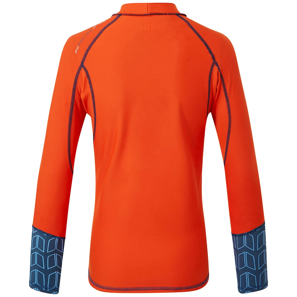 Gill Junior Pro Long Sleeve Rash Vest Orange 4 Gill Junior Pro Long Sleeve Rash Vest Orange - Image 2