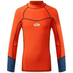 Gill Junior Pro Long Sleeve Rash Vest Orange