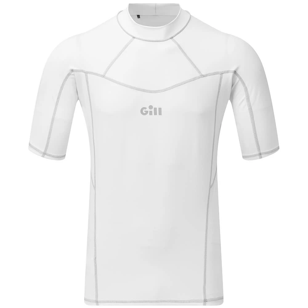 Gill Men's Pro Short Sleeve Rash Vest White 3 Gill Men's Pro Short Sleeve Rash Vest White